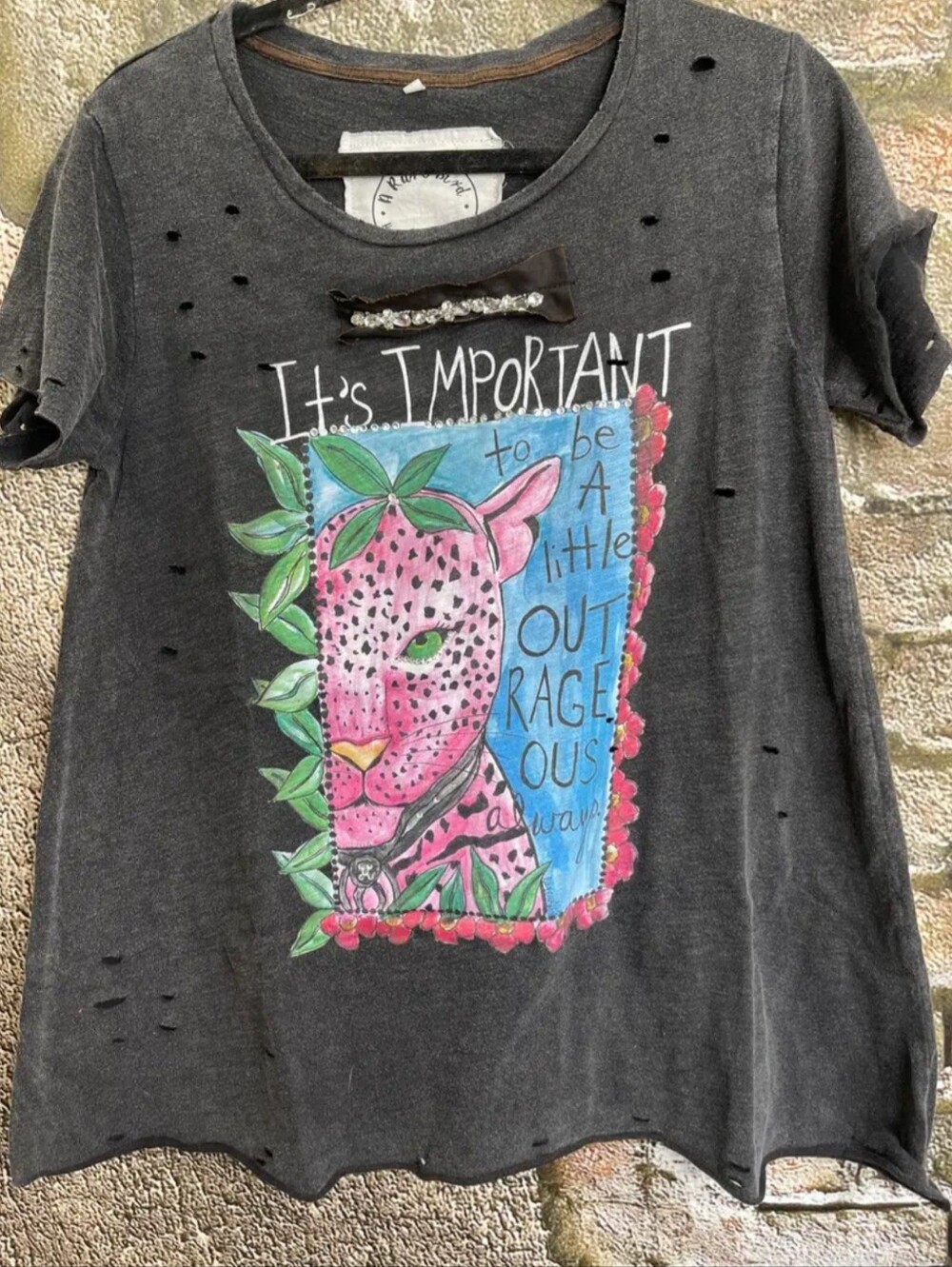 #1989 A Rare Bird Little Outrageous Distressed Tee